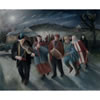 The Mummers (oil on paper)