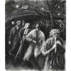 The Mummers arrive at the Wassail (charcoal drawing)