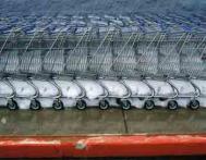 Supermarket trolleys stopped in their tracks. Photograph: Corbis