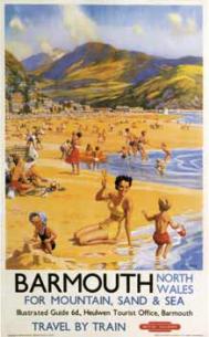 Barmouth holiday poster issued by British Rail in 1956, by Henry Riley Courtesy: The Culture Archive