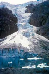 Glacier in Cordillera Blanca, Peruvian Andes in 1980 Photograph: Bryan Lynas