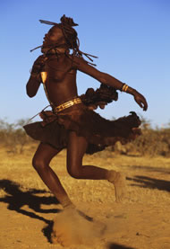 Dancing Himbu girl Photograph: Angela Fisher & Carole Beckwith africanceremonies.com