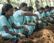 Children and students. Photograph: Courtesy Isha Foundation