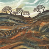 Waving in the Wind, monotype by Rebecca Vincent www.horsleyprintmakers.co.uk