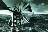 Rod James & George Collier with the Cretan windmill, 1974 © CAT 