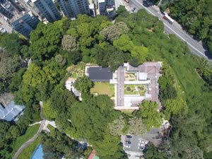 An aerial view of the Green Hub courtesy of Kadoorie Farm and Botanic Garden