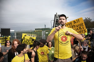 Richard Roberts, one of three anti-fracking protesters at Preston New Road, October 2018. Photographs © Kristian Buus www.kristianbuus.com