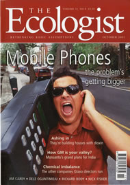 Cover of Ecologist issue 2001-10