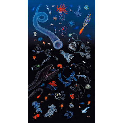 Illustration from How the Sea Came to Be and All the Creatures in It written by Jennifer Berne, published by Eerdmans Books for Young Readers
