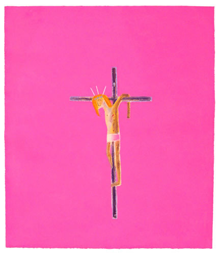 Craigie Aitchison - Pink Crucifixion
