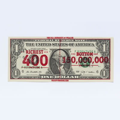 Stamped dollar bill - United States, 2011