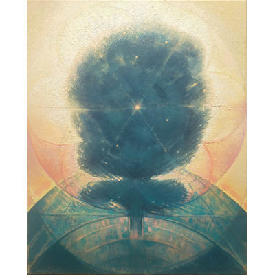 Yew Tree of Stars (56cm x 46cm) oil paint on canvas
