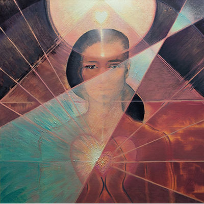 Earth Guardian (61cm x 61cm) oil paint on canvas