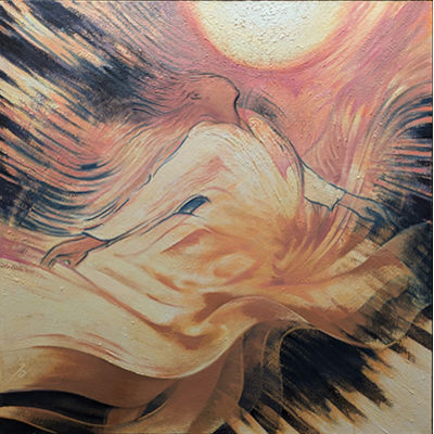Deeply Moved (82cm x 82cm) oil paint on canvas