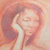 Be Still, and Listen (27.75cm x 32.75cm) oil paint on primed paper