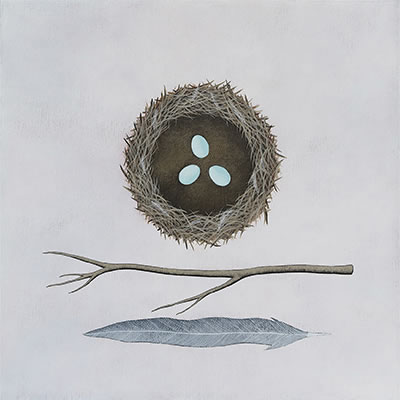 Building A Nest , Acrylic on canvas