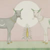 Bakri by Olivia Fraser – 2008, Pigment, Arabic gum, gold leaf on handmade Sanganer paper (21.5 x 31.7cm)