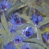 Cornflower Blue - Acrylic and mixed media on panel, 30cm x 30cm