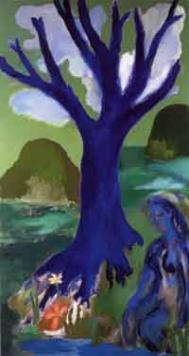 The Blue Tree, painting by Ken Kiff, reprinted from Ken Kiff published by Thames & Hudson, UK.