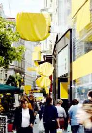 View into Vienna's popular shopping street Neubaugasse in June 2005 Photograph: Hans Punz/Empics