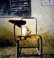 A classroom in Chimbiri school in the highlands of Ethiopia. Photograph: Chris De Bode/Panos