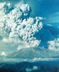 Mount St Helens in July 1980, two months after the main eruption which removed three cubic kilometre