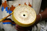 A gourd used to store lime Photograph: Danilo Villafañe