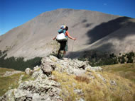 Jeff staring at San Luis Peak. Photograph: courtesy Jeff Kagan