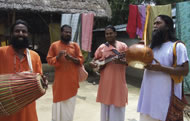 Bauls singing with Dotara accompaniment. Photograph: Courtesy Valentine Harding