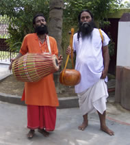 Bauls singing with Dotara accompaniment. Photograph: Courtesy Valentine Harding