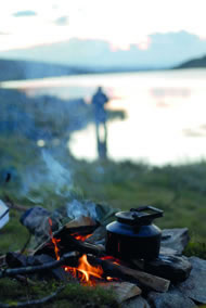 A simple camp fire, Norway Photograph: Haakon Harriss/Impact Photos