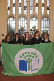 Tamsin & the team that presented their poem at the B&NES’ Young People’s Climate Change Conference at Bath University (Tamsin is in the centre). Photograph: Courtesy Kingswood School