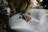 Sculptor William Peers at work www.williampeers.com. Photograph: Sophie Poklewski Koziell