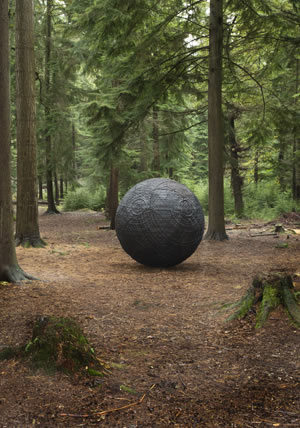 Semiconductor, Cosmos (2014), a public artwork in Alice Holt Forest, Surrey. Commissioned as part of Jerwood Open Forest 2014. Supported by Jerwood Charitable Foundation, Forestry Commission England and Arts Council England. Photograph: Laura Hodgeson