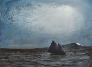 The Black Sailboat by Richard Cartwright courtesy of Richard Cartwright and John Martin Gallery www.jmlondon.com