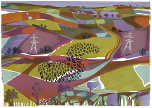 Flock and Pylons by Carry Akroyd www.carryakroyd.co.uk