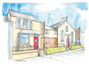 Artist's Interpretation of The Small School © Clive Brocklehurst www.clivebrocklehurst.com