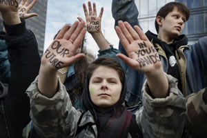 Fridays for Future - Global student strike in Prague, March 2019 © Petr Zewlakk Vrabec / Greenpeace