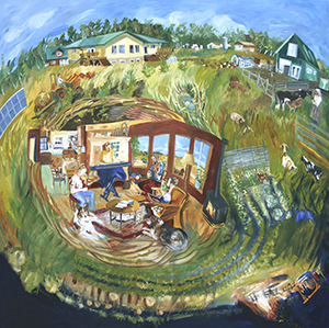 Painting by jillthomson.com Farm illustrated: goodnote.ca