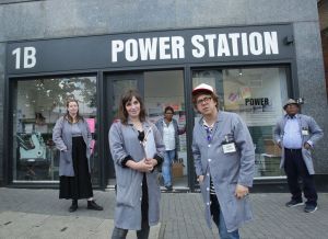 Hilary Powell and Dan Edelstyn outside the Power Station, Walthamstow Photo: Alistair Gentry