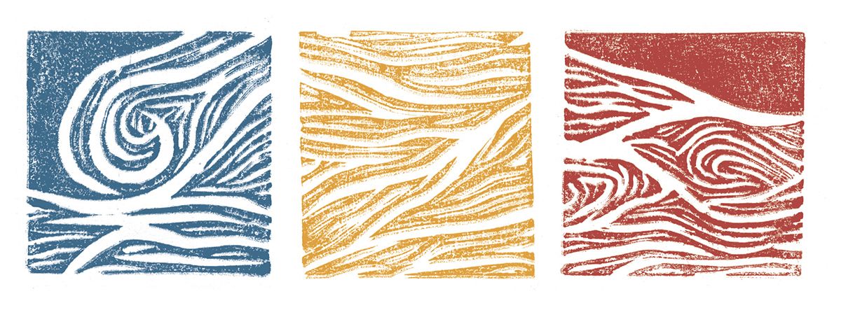 Linocut prints by Briony Hughes