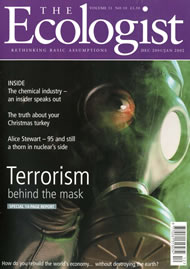 Cover of Ecologist issue 2001-12