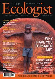 Cover of Ecologist issue 2002-09