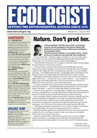 Cover of Ecologist issue 2009-08