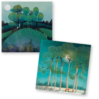 Cards featuring paintings by Jane Newland