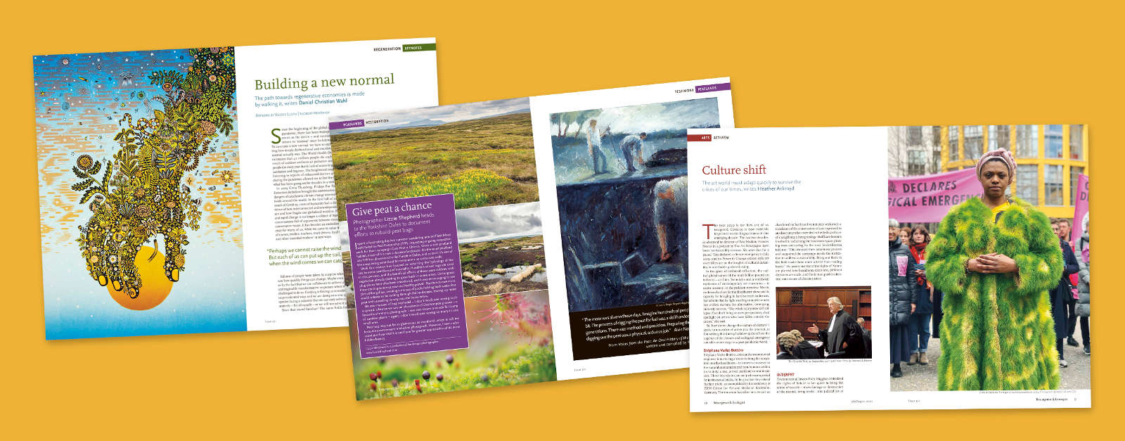 Images from Resurgence and Ecologist Magazine issue 321