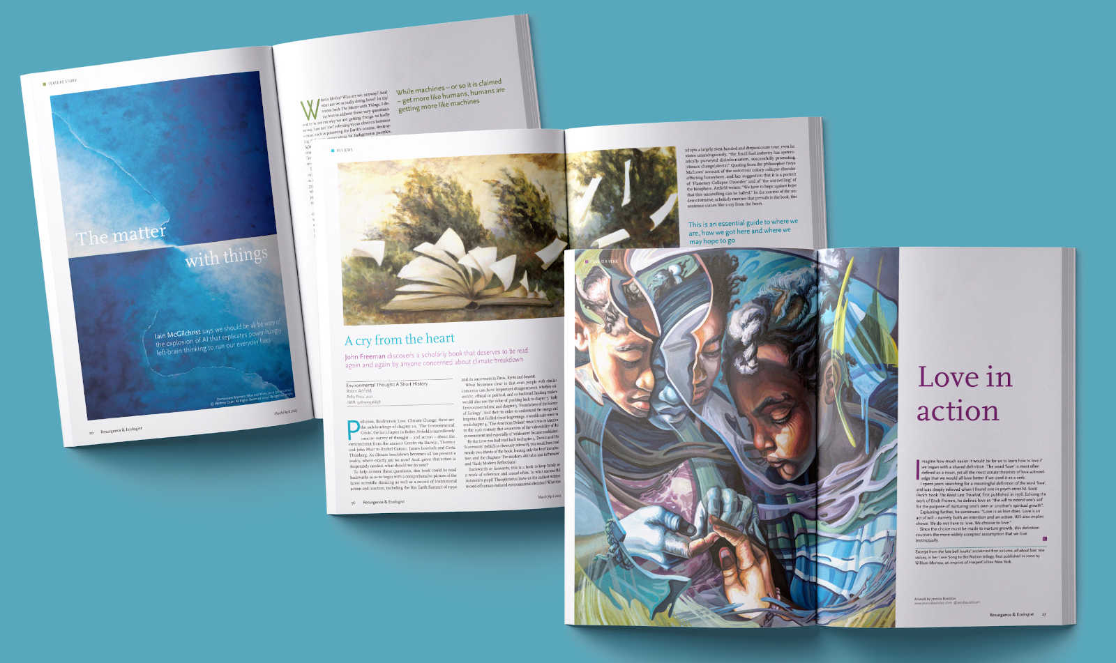 A selection of page spreads from issue 337