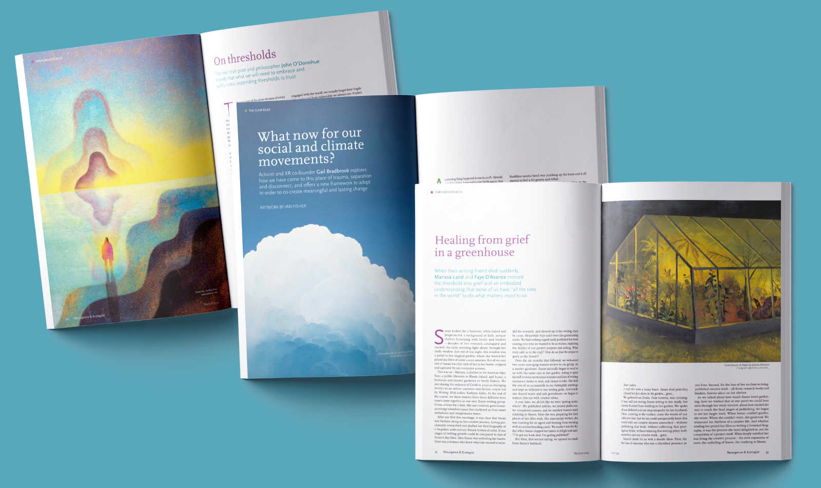 A selection of page spreads from issue 344